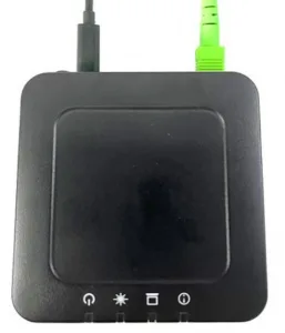 Front view of the Adtran ONT device