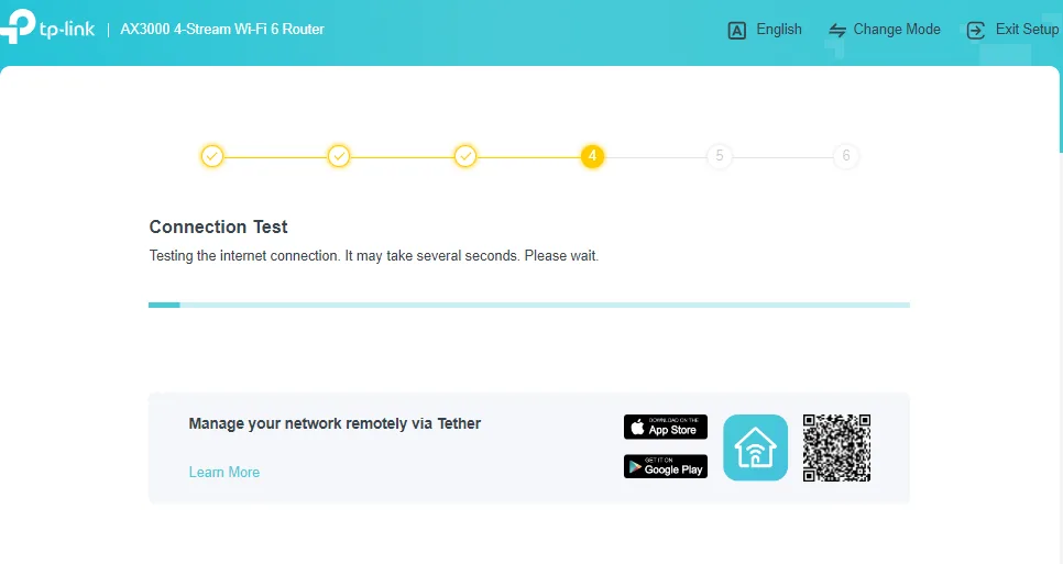 The router testing its internet connection